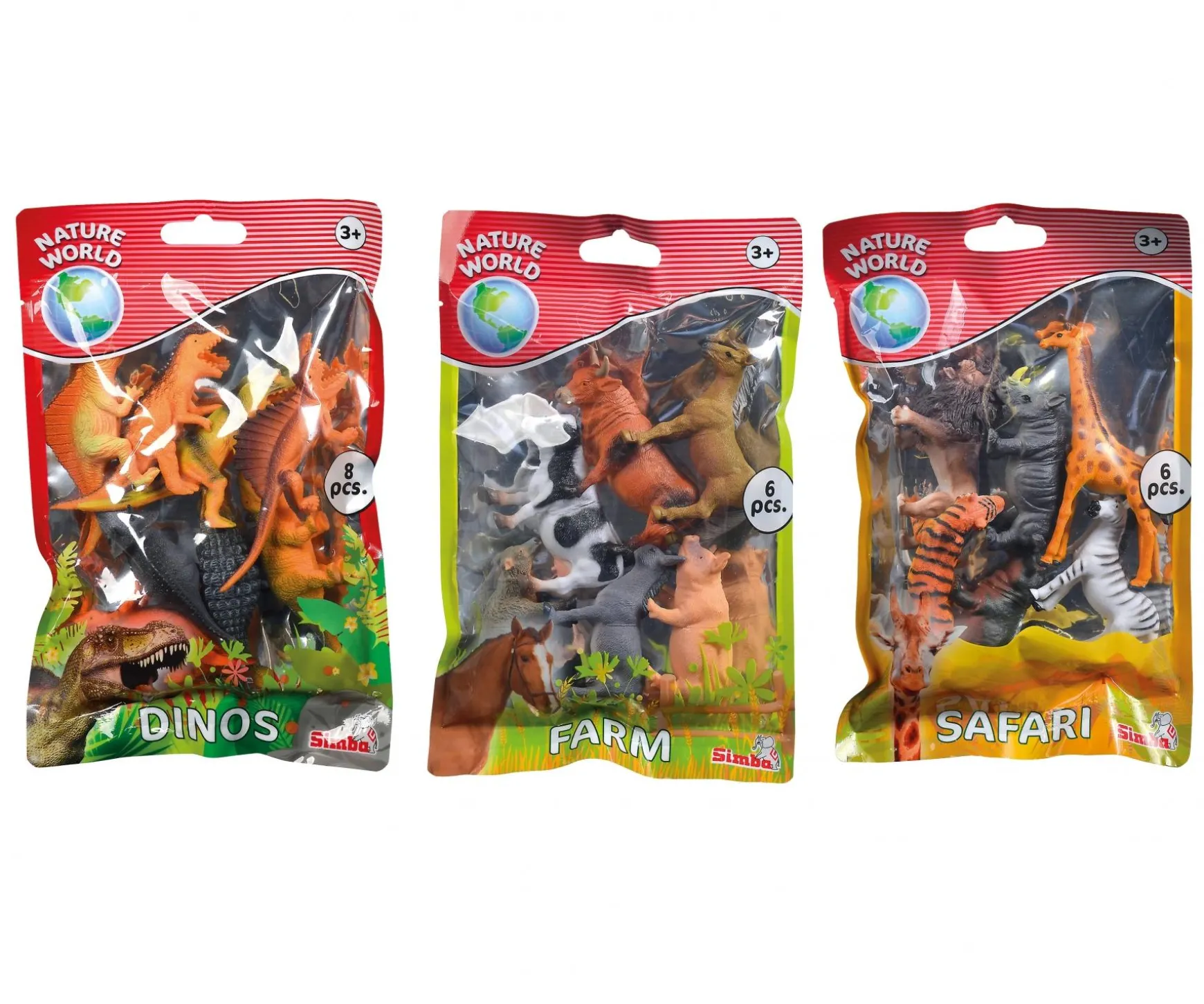 Animaux en sachet, 3 ass