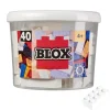 Blox - 40 briques de 8 blanches - compatibles avec les briques de jeu connues
