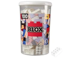 Blox - 100 briques de 8 blanches - compatibles avec les briques de jeu connues