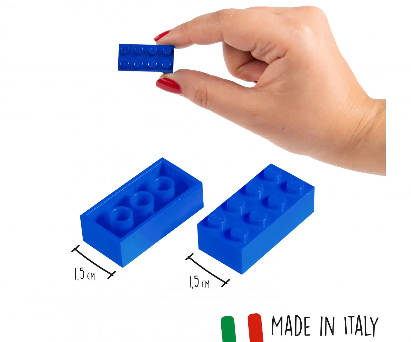 Blox - 100 briques de 8 bleues - compatibles avec les briques de jeu connues