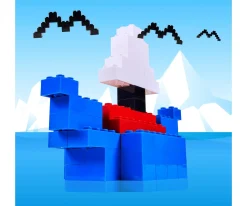 Blox - 100 briques de 8 bleues - compatibles avec les briques de jeu connues