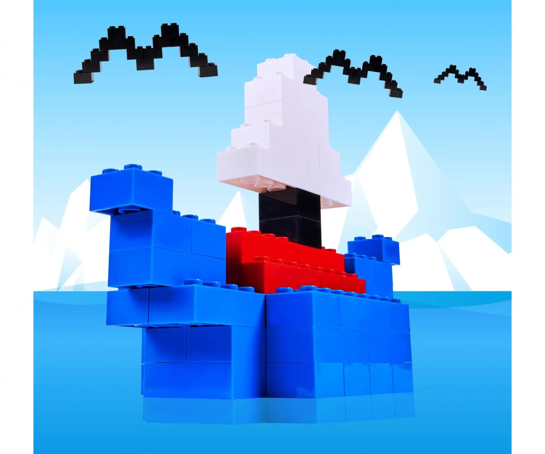 Blox - 100 briques de 8 bleues - compatibles avec les briques de jeu connues