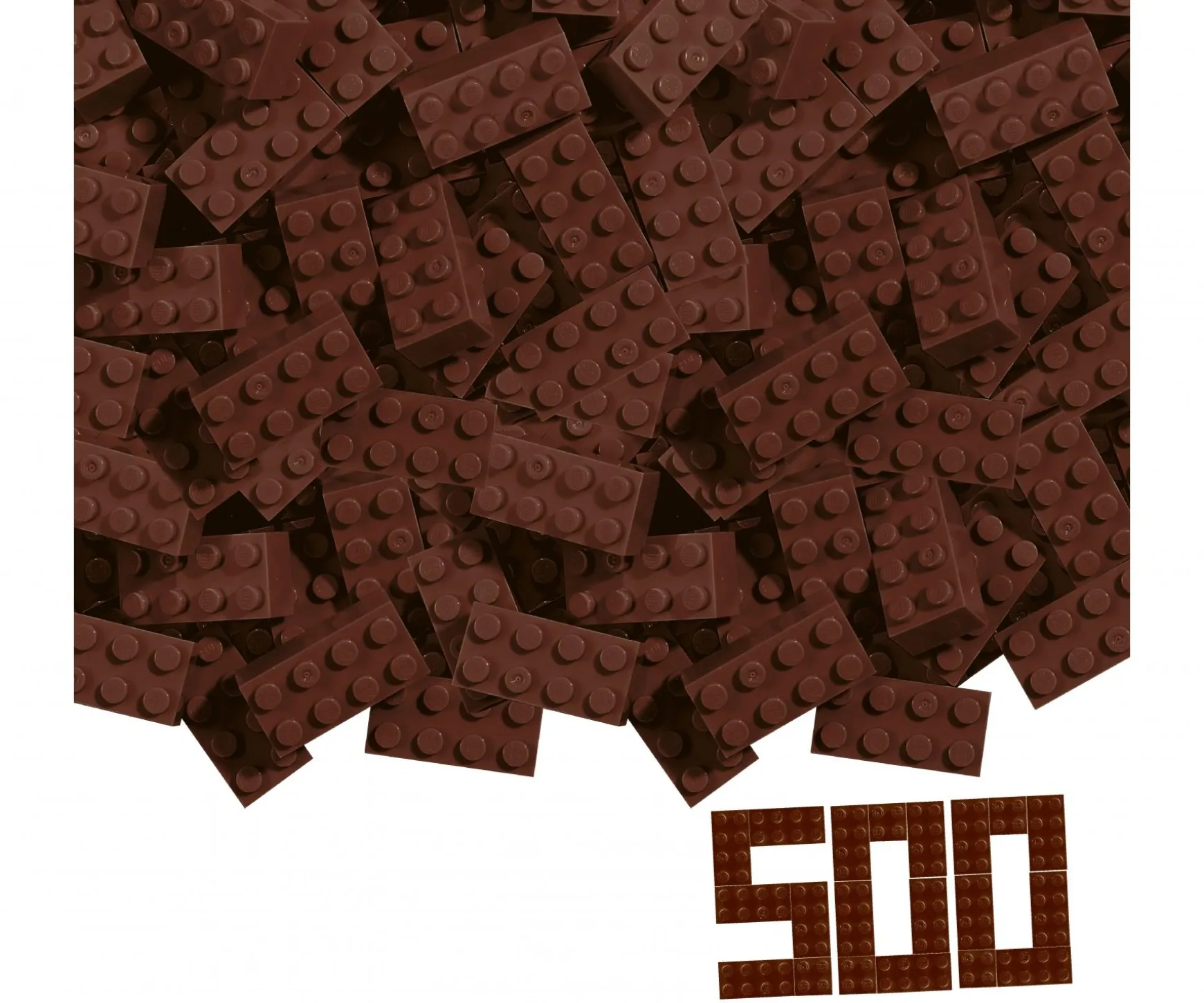 Blox - 500 briques de 8 brunes - compatibles avec les briques de jeu connues