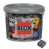 Blox - 100 briques de 4 pièces grises - compatibles avec les briques de jeu connues