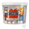 Blox - 100 briques de 4 pièces blanches - compatibles avec les briques de jeu connues