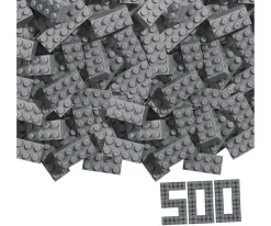Blox - 500 briques de 8 pièces grises - compatibles avec les briques de jeu connues