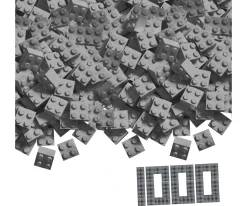 Blox - 1000 briques de 4 pièces grises - compatibles avec les briques de jeu connues
