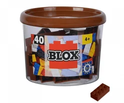 Blox - 40 briques de 8 pièces marron - compatibles avec les briques de jeu connues
