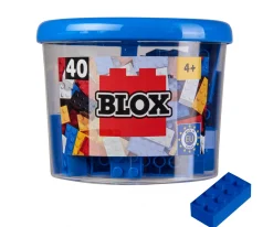 Blox - 40 briques de 8 pièces bleues - compatibles avec les briques de jeu connues