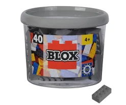 Blox - 40 briques de 8 pièces grises - compatibles avec les briques de jeu connues