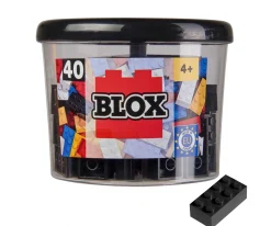 Blox - 40 briques de 8 pièces noires - compatibles avec les briques de jeu connues