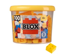 Blox - 100 briques de 4 pièces jaunes - compatibles avec les briques de jeu connues