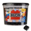 Blox - 100 briques de 4 pièces noires - compatibles avec les briques de jeu connues