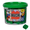 Blox - 100 briques de 4 pièces vertes - compatibles avec les briques de jeu connues