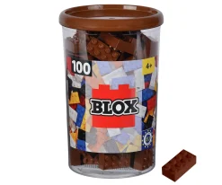 Blox - 100 briques de 8 pièces marron - compatibles avec les briques de jeu connues