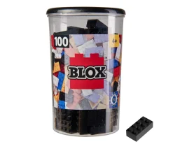 Blox - 100 briques de 8 pièces noires - compatibles avec les briques de jeu connues
