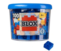 Blox - 100 briques de 4 pièces bleues - compatibles avec les briques de jeu connues