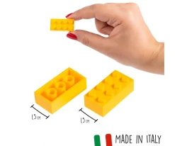 Blox - 40 briques de 8 pièces jaunes - compatibles avec les briques de jeu connues