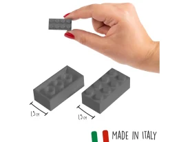 Blox - 100 briques de 8 pièces grises - compatibles avec les briques de jeu connues