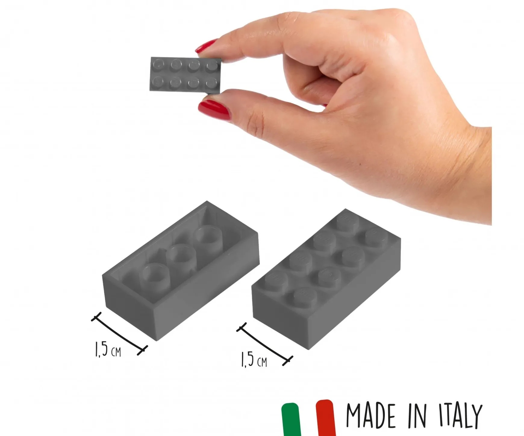 Blox - 100 briques de 8 pièces grises - compatibles avec les briques de jeu connues