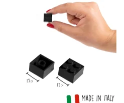 Blox - 100 briques de 4 pièces noires - compatibles avec les briques de jeu connues