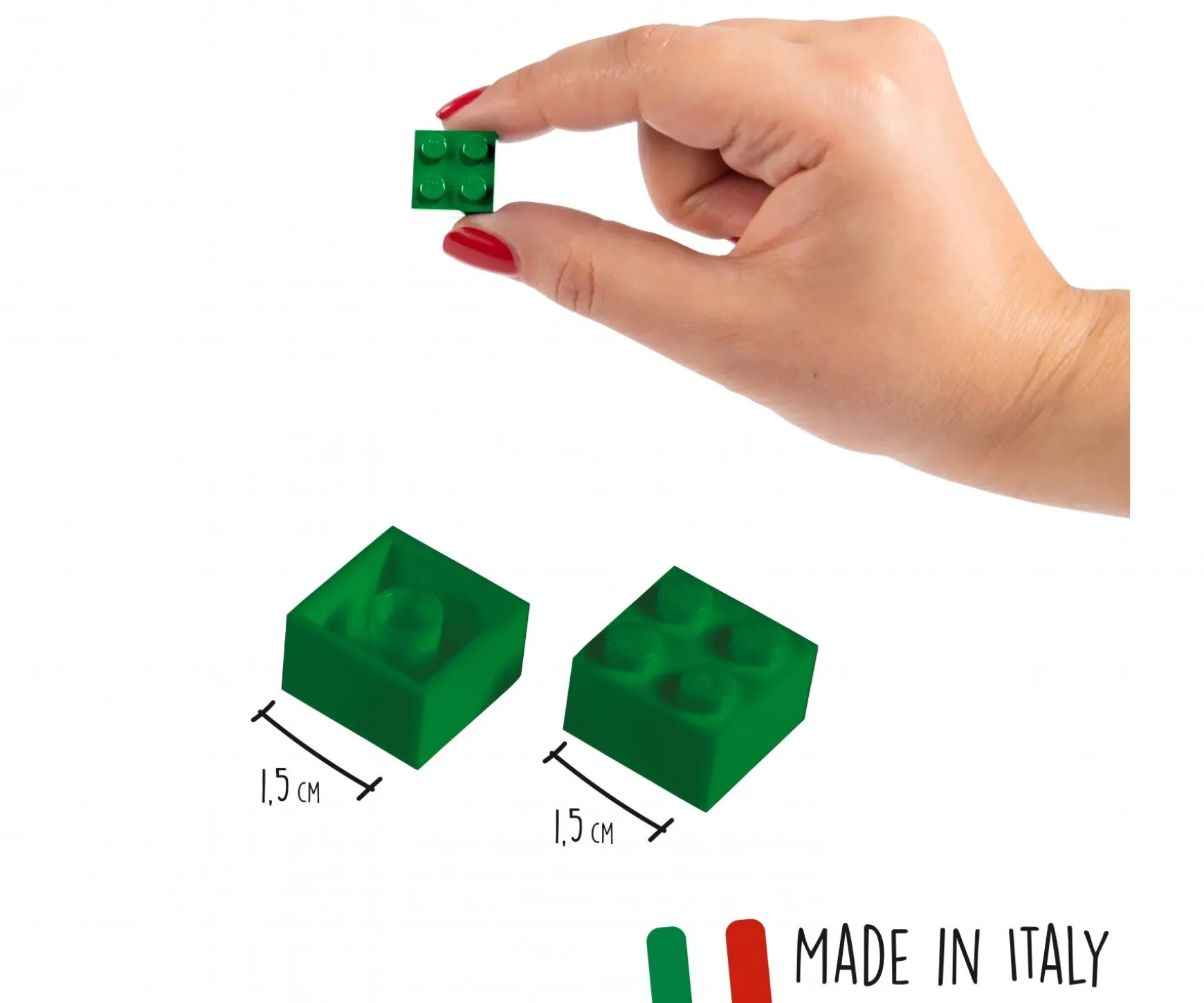 Blox - 100 briques de 4 pièces vertes - compatibles avec les briques de jeu connues