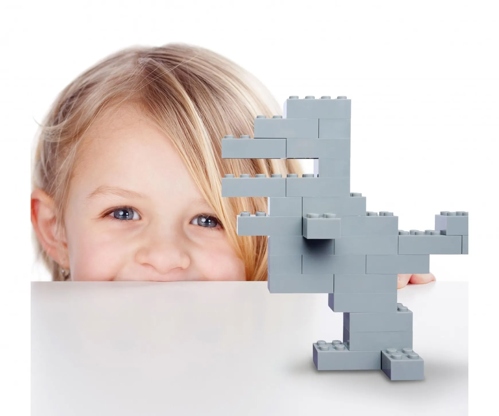 Blox - 100 briques de 8 pièces grises - compatibles avec les briques de jeu connues