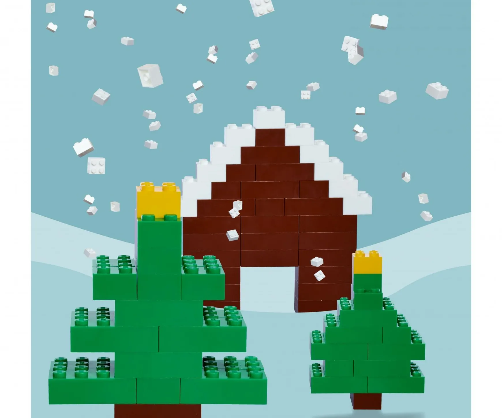 Blox - 100 briques de 4 pièces marron - compatibles avec les briques de jeu connues