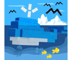 Blox - 100 briques de 8 pièces noires - compatibles avec les briques de jeu connues
