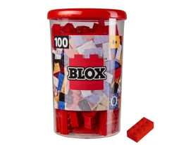 Blox - 100 briques de 8 rouges - compatibles avec les briques de jeu connues