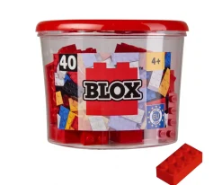 Blox - 40 briques de 8 rouges - compatibles avec les briques de jeu connues