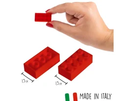 Blox - 100 briques de 8 rouges - compatibles avec les briques de jeu connues