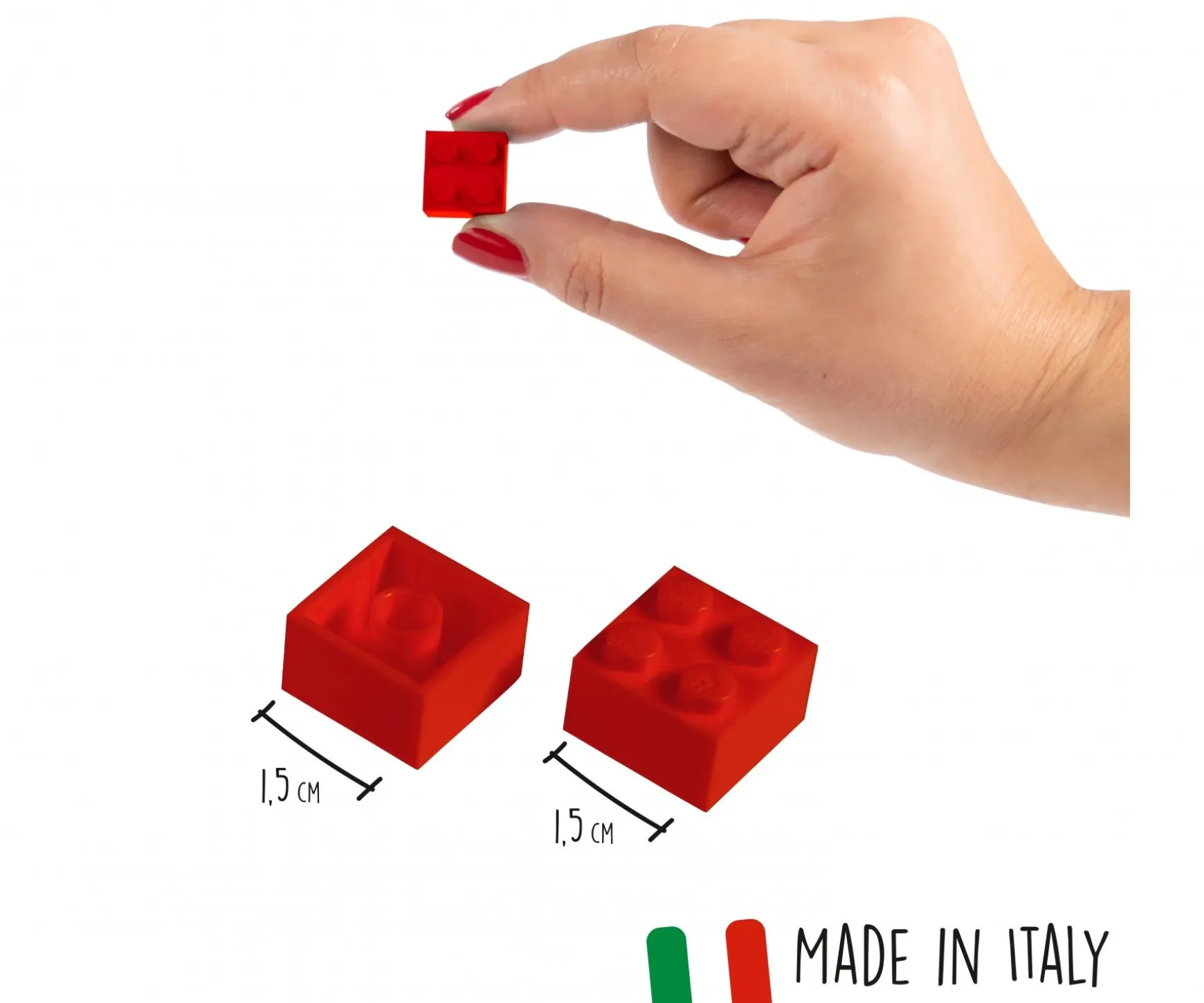 Blox - 100 briques de 4 rouges - compatibles avec les briques de jeu connues