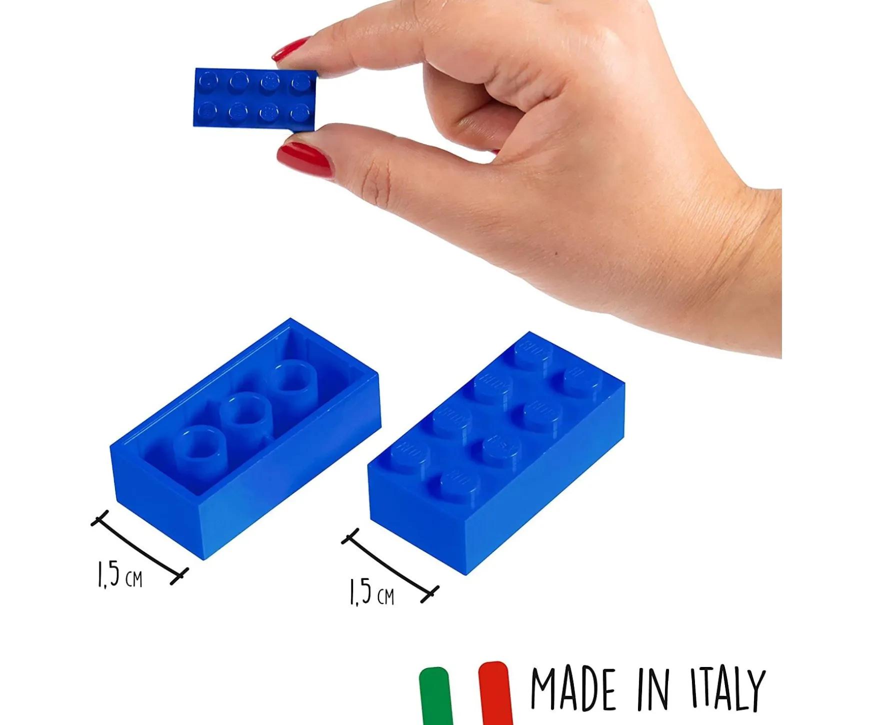 Blox 500 blue 8 pin Bricks loose