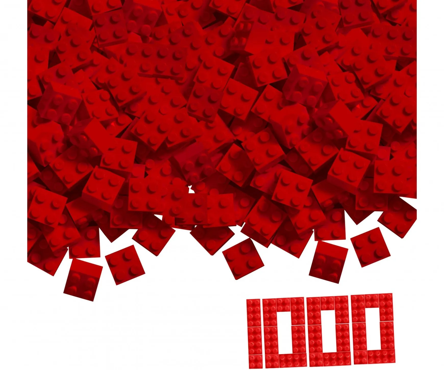 Blox 1000 red 4 pin Bricks loose