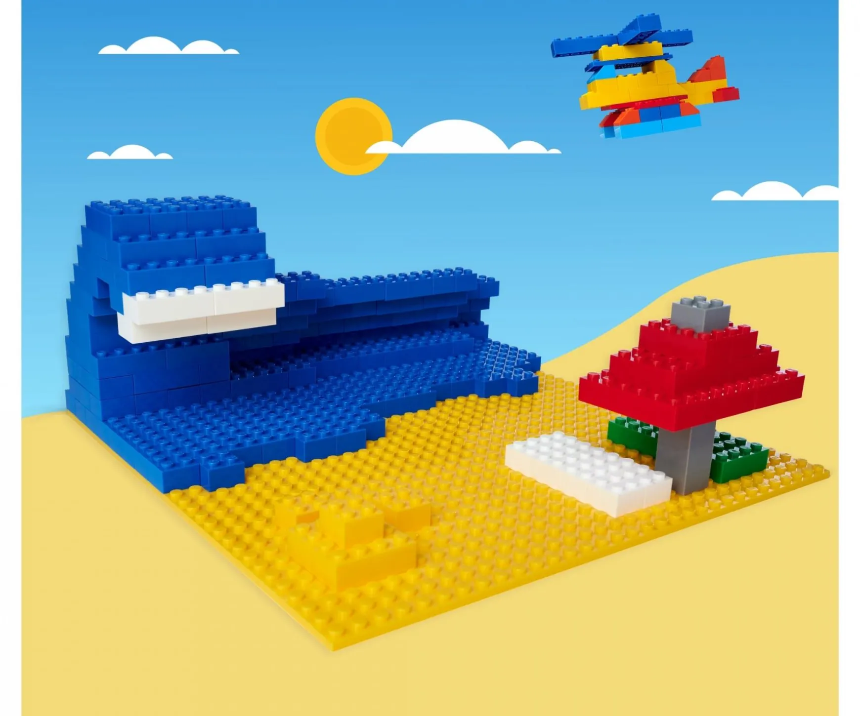 Blox 4x plaques de construction 25x25cm chacune - compatibles avec les briques de jeu connues