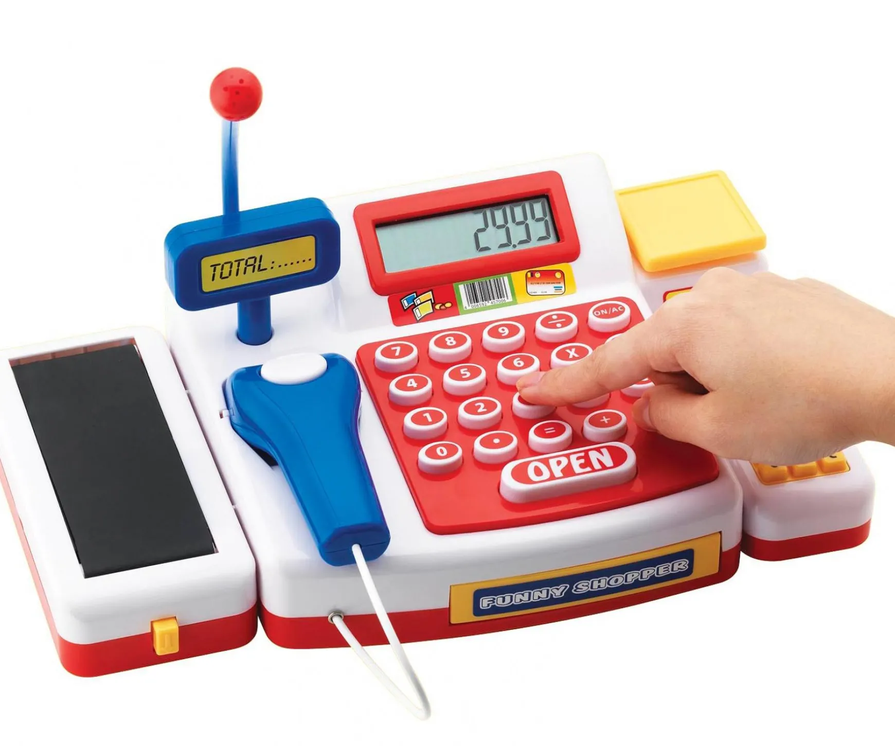 Caisse de supermarché avec scanner