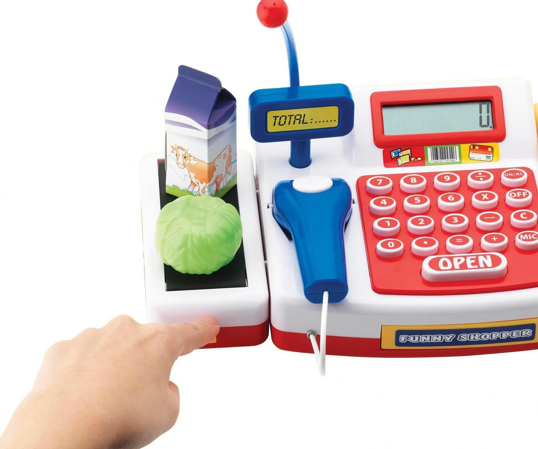 Caisse de supermarché avec scanner