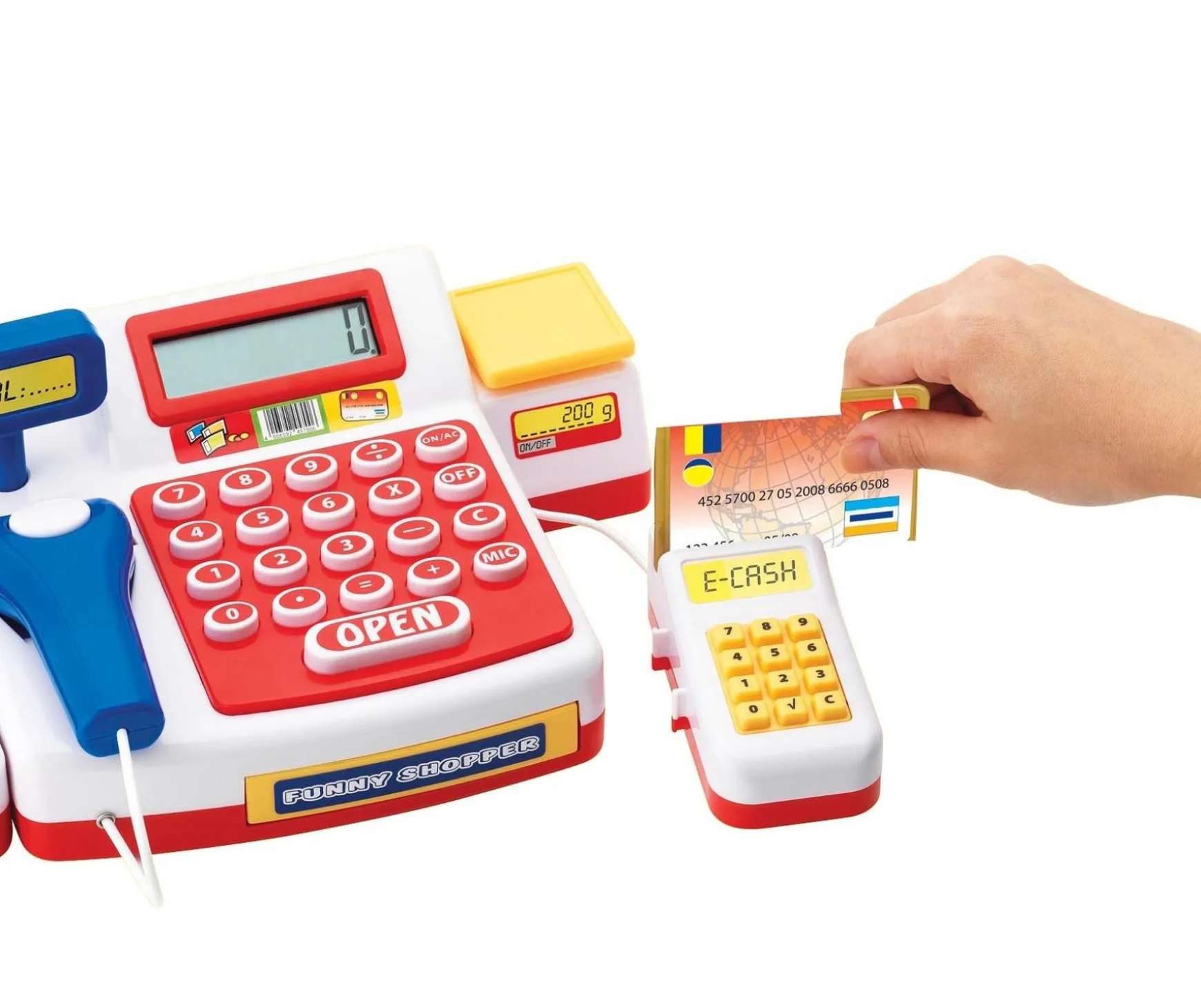 Caisse de supermarché avec scanner