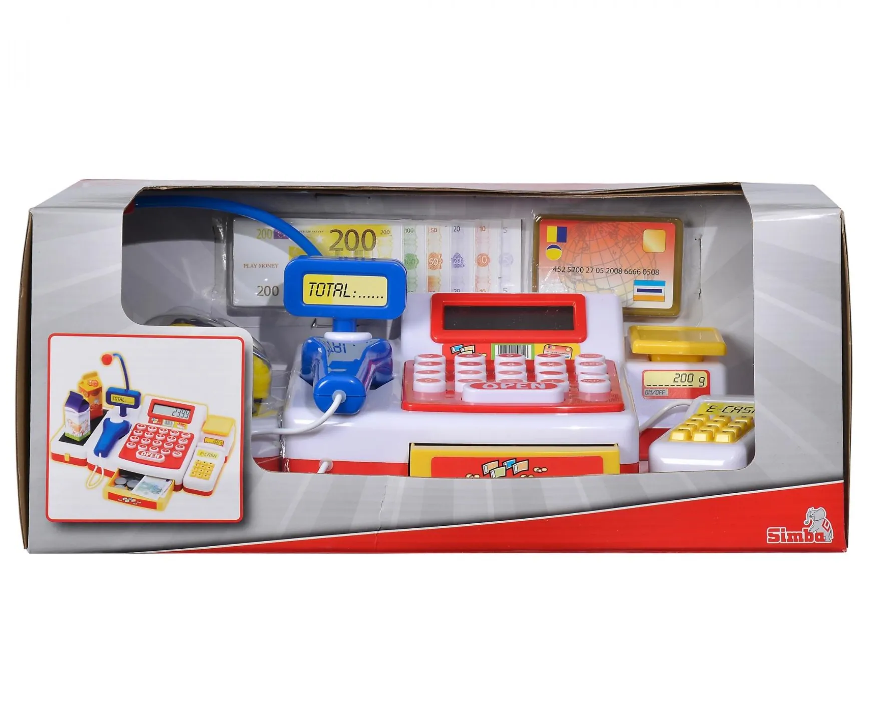 Caisse de supermarché avec scanner