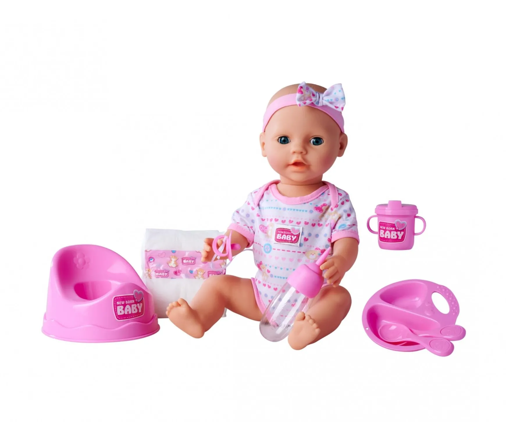 NBB - Poupee bébé, Accessoirs rose