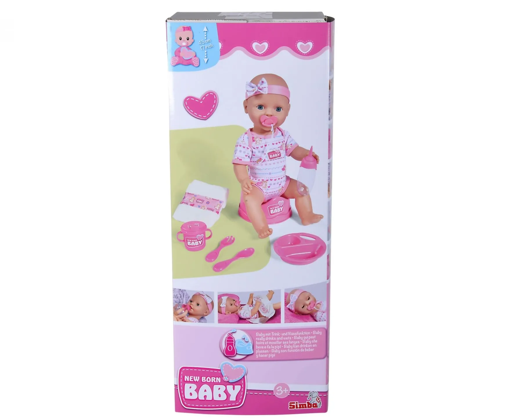 NBB - Poupee bébé, Accessoirs rose