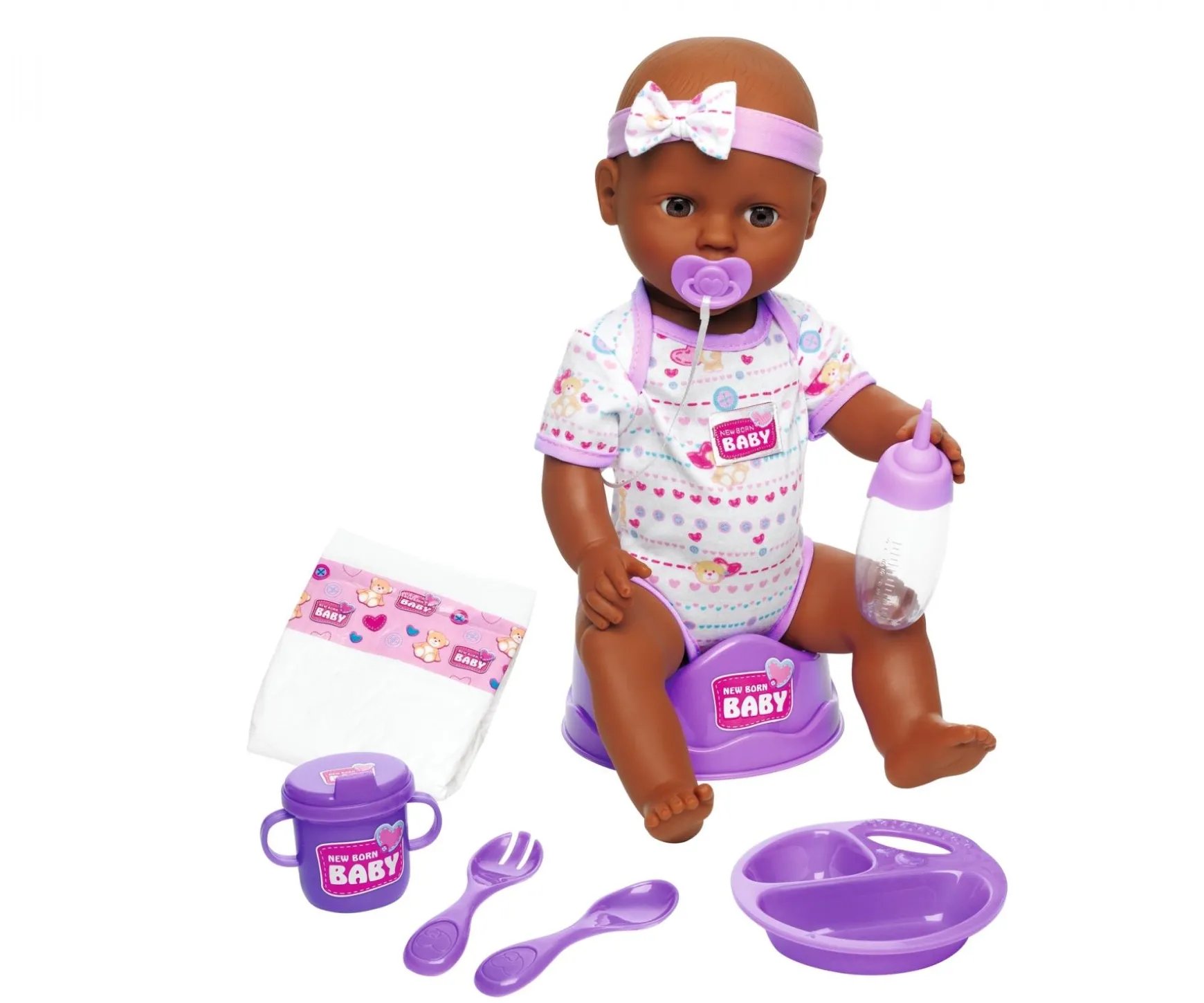 NBB POUPON VIOLET BOIT FAIT PIPI