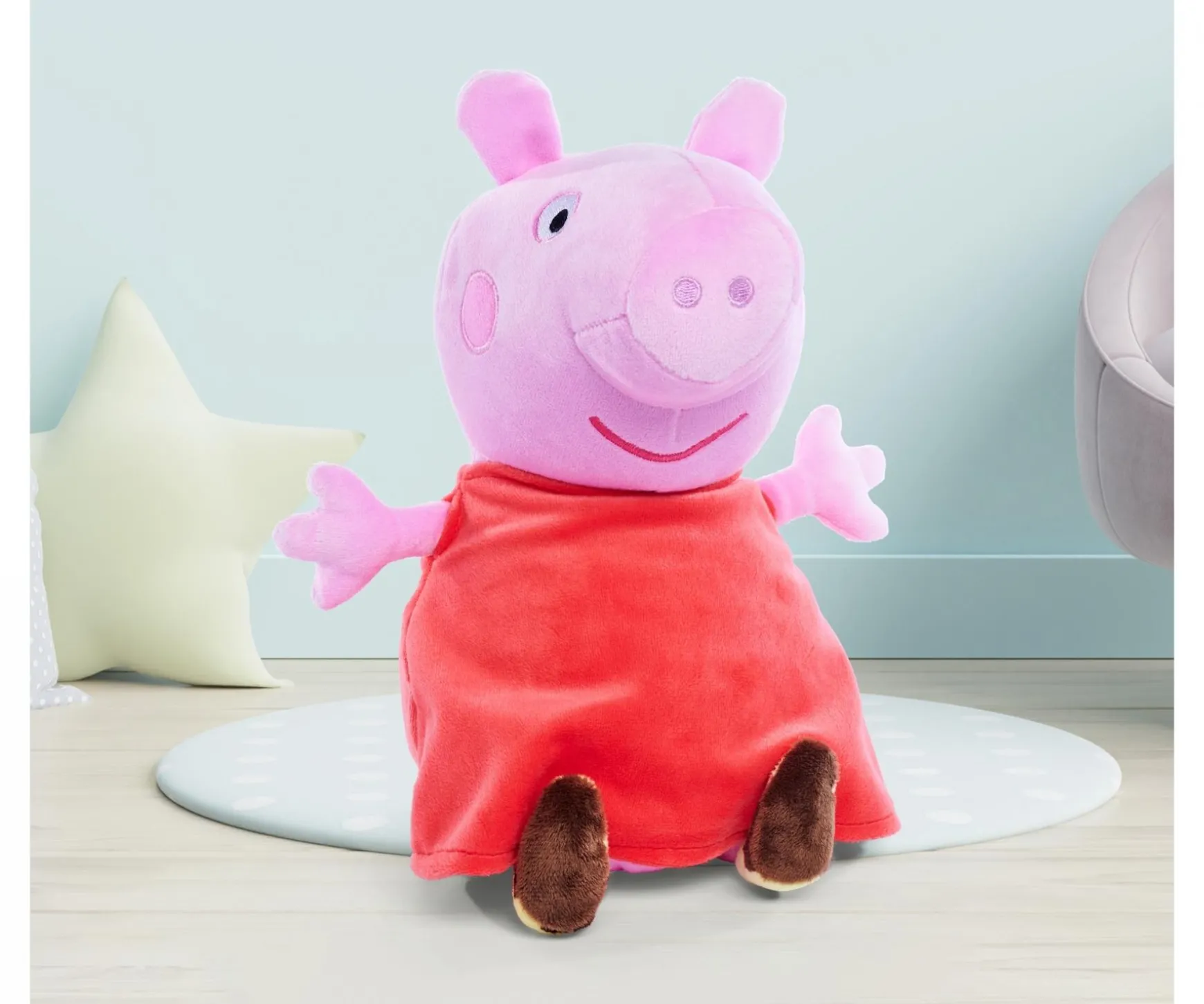 Peppa Pig Peluche Peppa a/son, 22cm