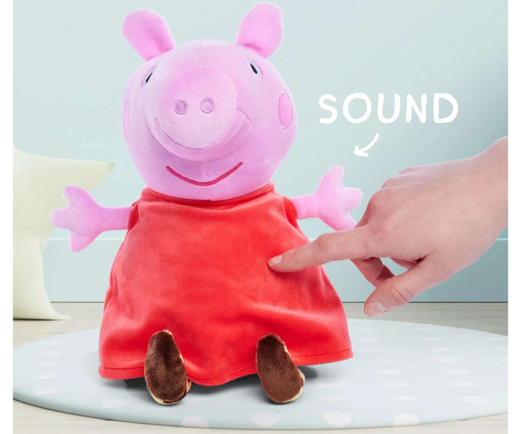 Peppa Pig Peluche Peppa a/son, 22cm
